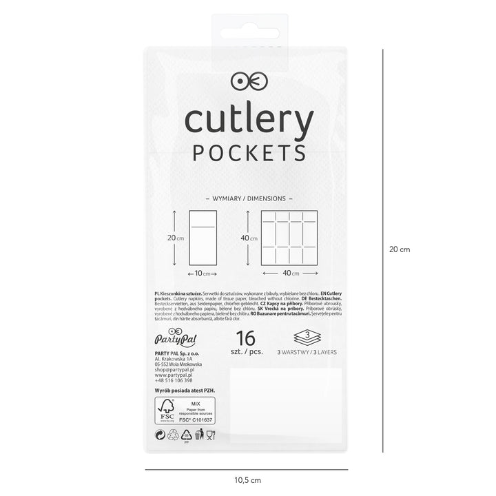 Kieszonki na sztućce IHS Eukaliptus 16szt.