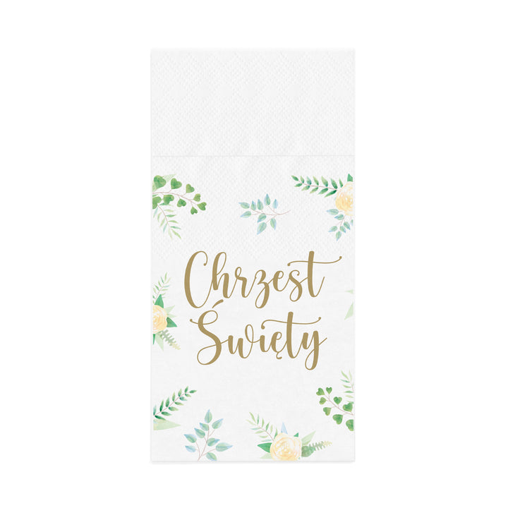 Kieszonki na sztućce Chrzest Święty 16szt.