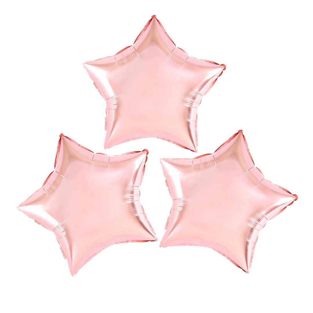 Balon foliowy Gwiazda rose gold 9cali 3szt.