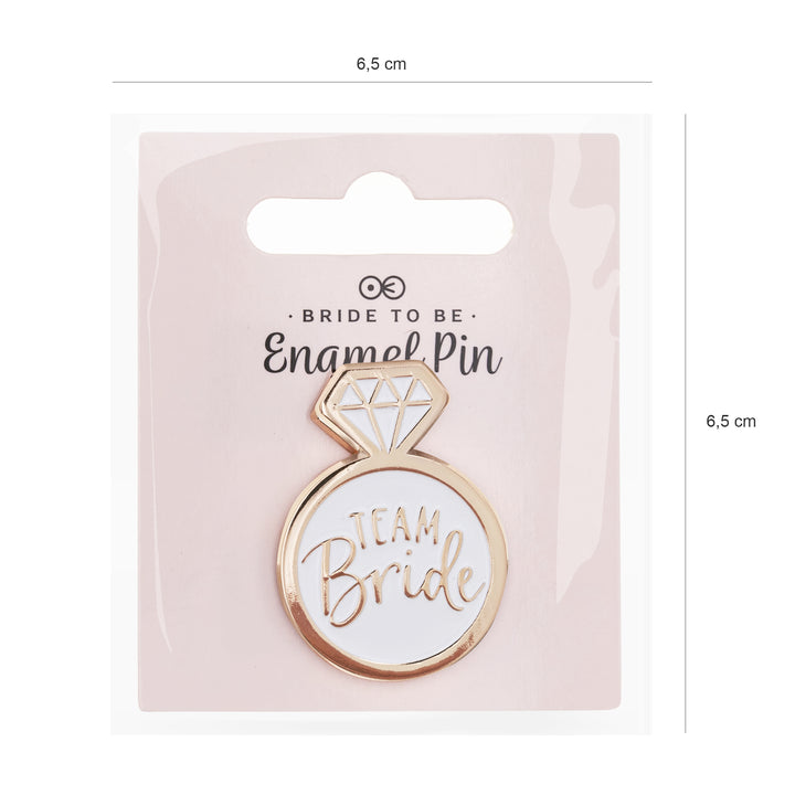 Pin emaliowany Team Bride rose gold