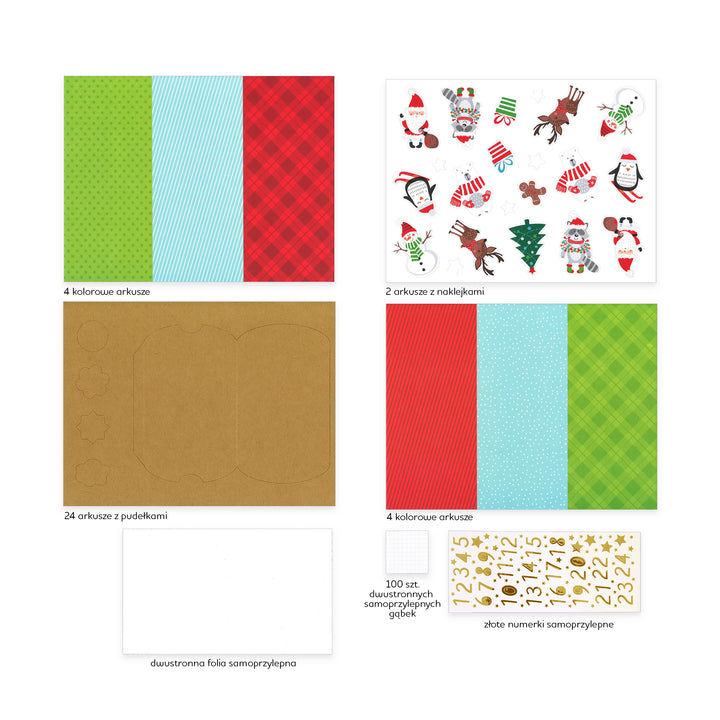 Kalendarz adwentowy Poduszki świąteczne DIY 24szt.