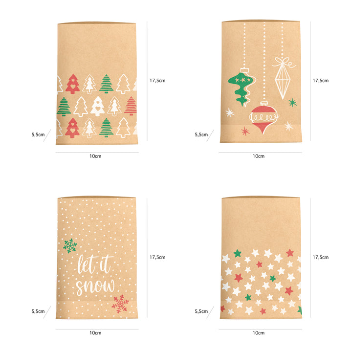 Kalendarz adwentowy Torebki Papierowe DIY 24szt.