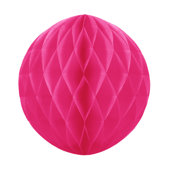 Honeycomb bibułowy, ciemny różowy, 20 cm