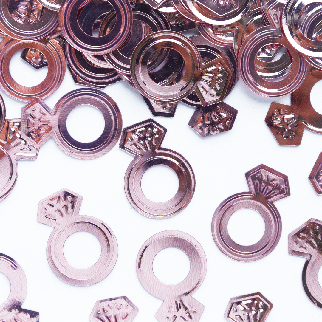 Konfetti 15 g - rose gold pierścionki