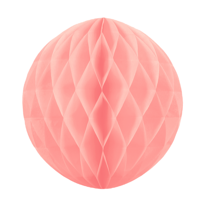 Honeycomb bibułowy, jasny różowy, 30 cm