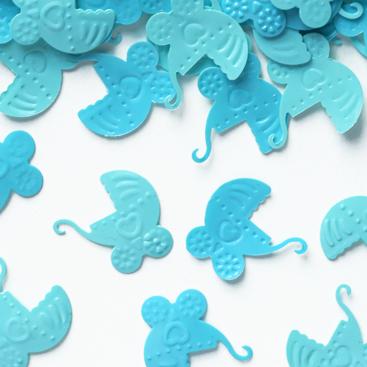 Konfetti 15 g - niebieskie wózki