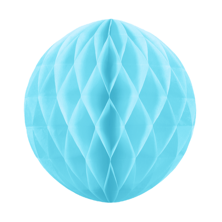 Honeycomb bibułowy, błękitny, 10 cm
