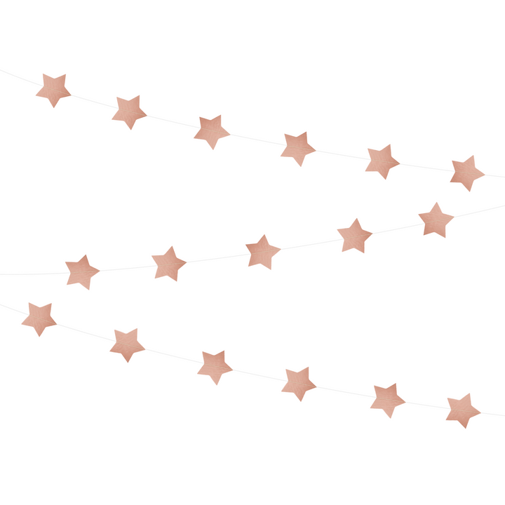 Girlanda gwiazdki 250 cm rose gold