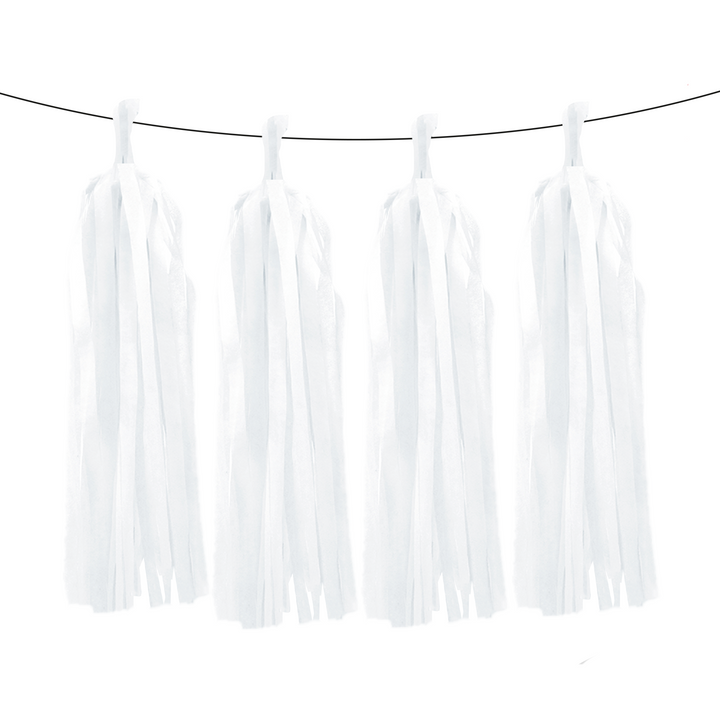 Girlanda frędzle, biała