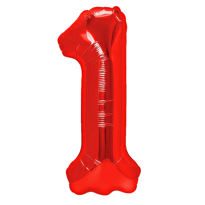 Folienballon Nummer 1 rot 40cm