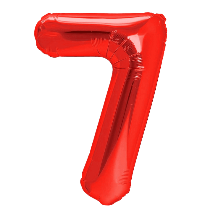 Balon foliowy cyfra 7 czerwony 40cm