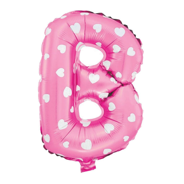 Balon foliowy Serduszka litera B różowy 40cm L