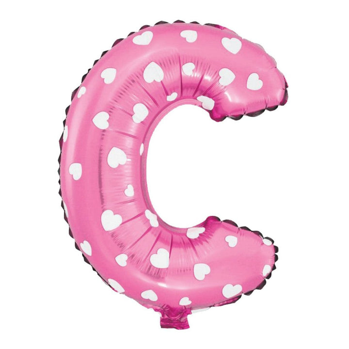 Balon foliowy Serduszka litera C różowy 40cm L