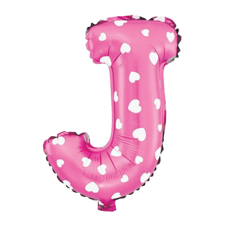 Balon foliowy Serduszka litera J różowy 40cm L