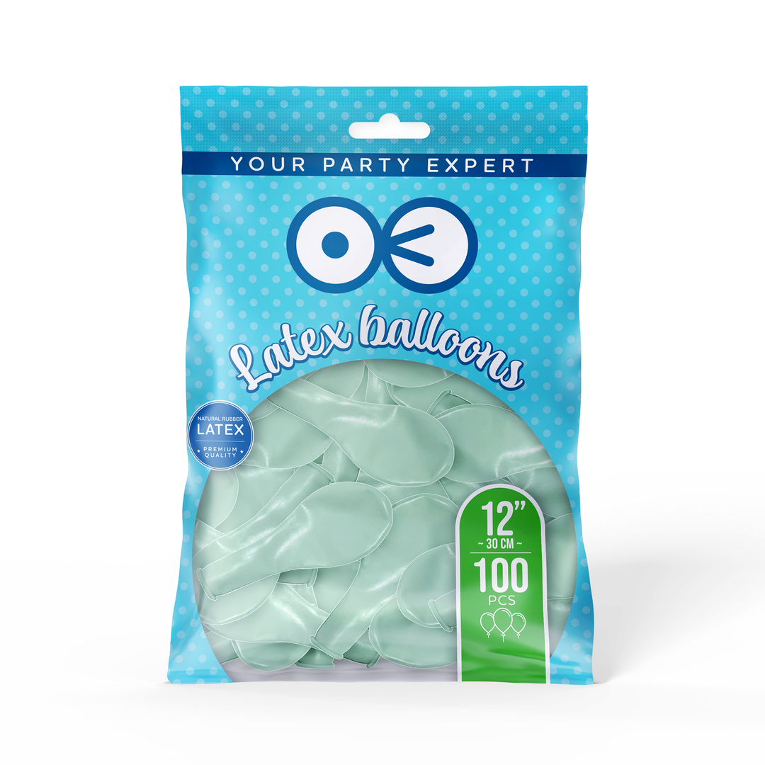 Balon Premium seledynowy 12cali 100szt