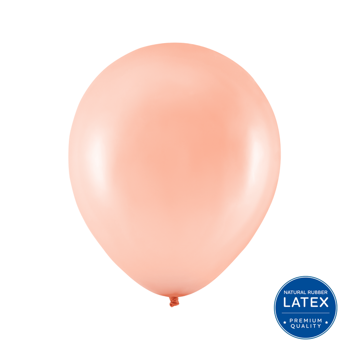 Biologisch abbaubarer Metallic-Ballon in Roségold, 12 Zoll, 100 Stück