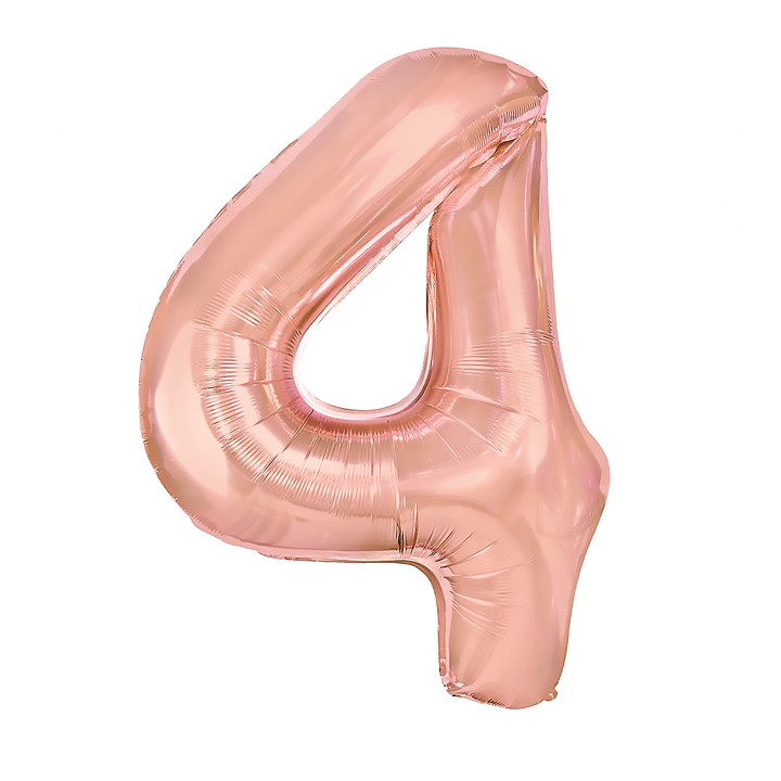 Balon foliowy cyfra 4 rose gold 40cm N