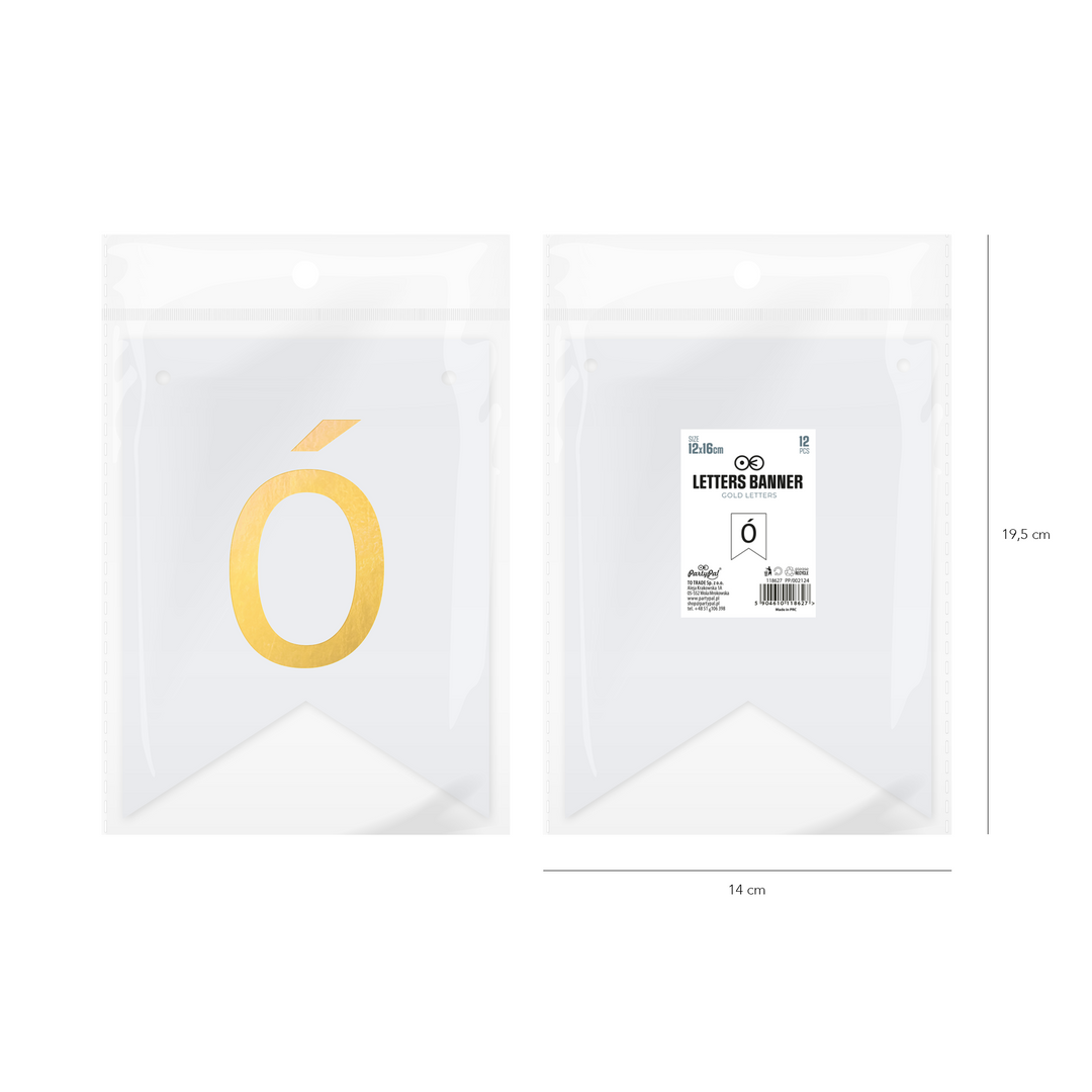 Baner DIY 16 cm - literka Ó