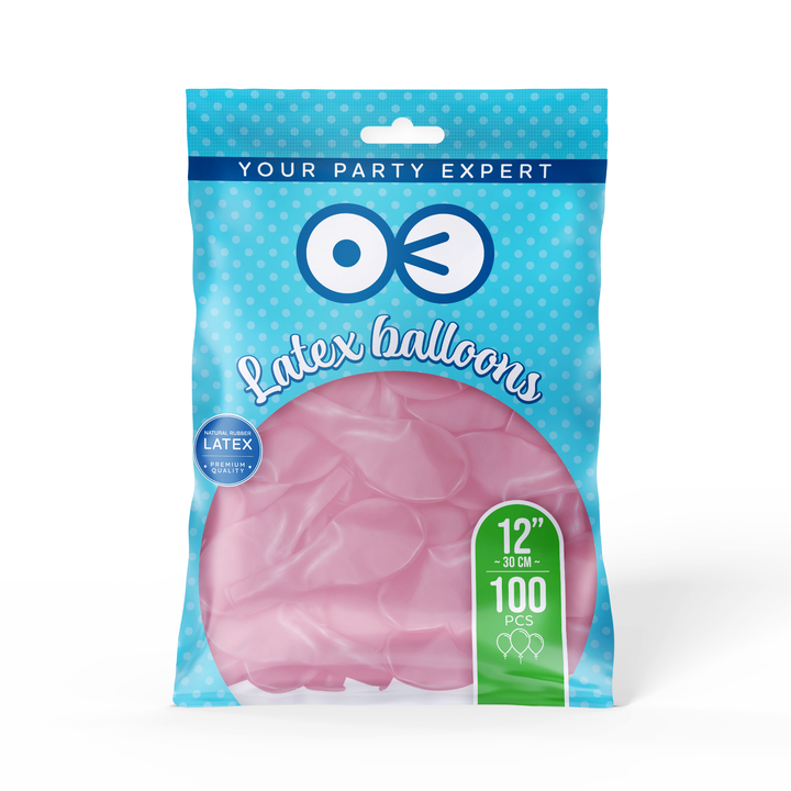 Palloncino biodegradabile rosa chiaro da 12 pollici, 100 pezzi