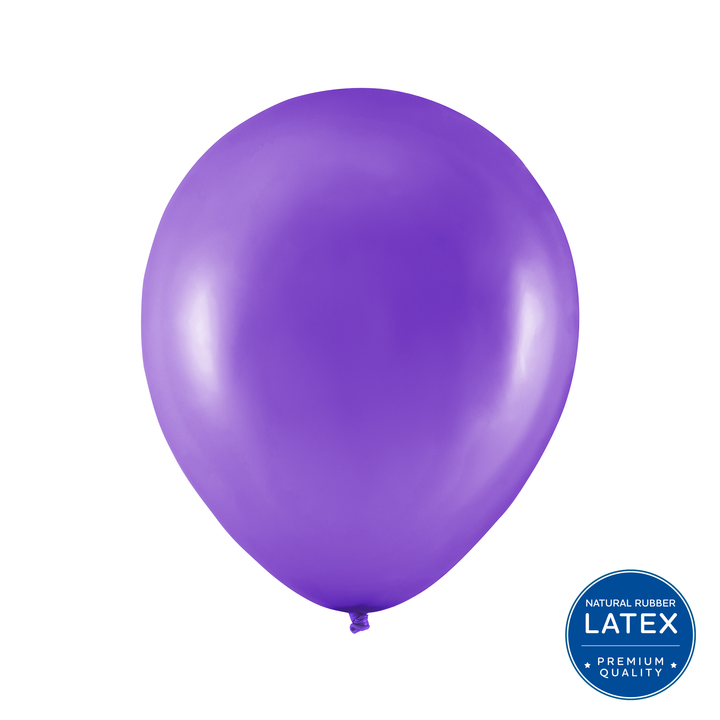 Biologisch abbaubare Metallic-Luftballons, violett, 12 Zoll, 100 Stück