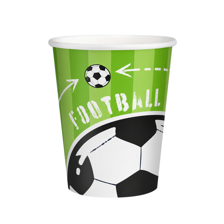 Fußball-Becher 220 ml, 6 Stück