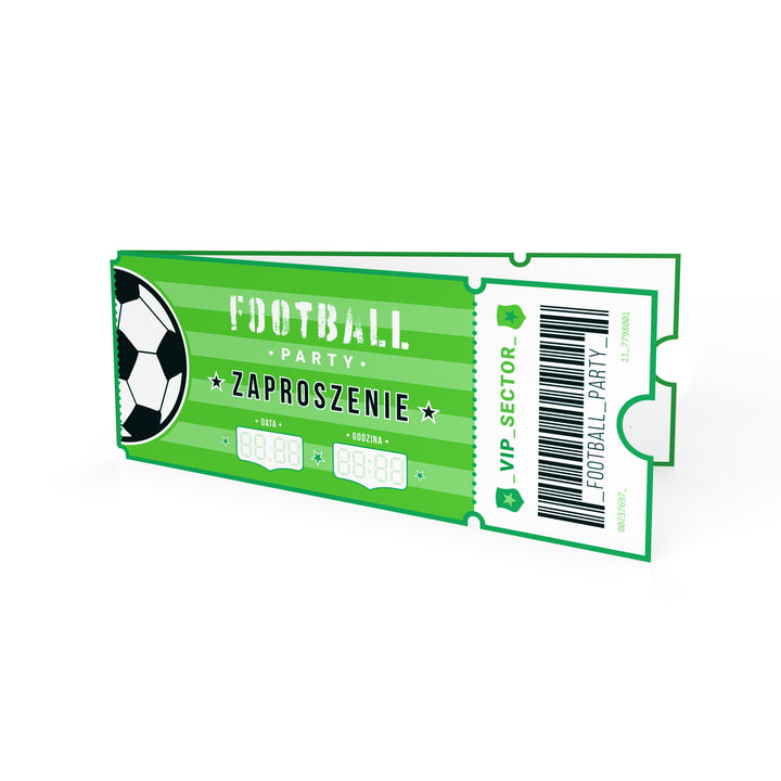 Football Party Invitation 6 pcs - OUTLET