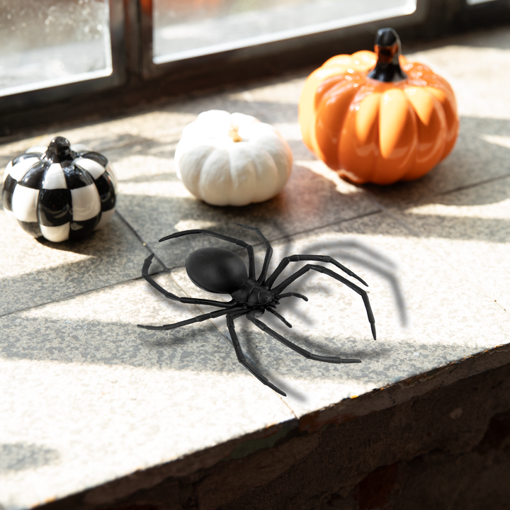 Halloween dekoracja pająk Czarna Wdowa 1szt.