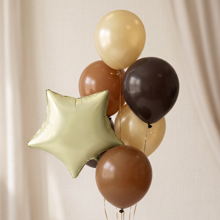 Balon foliowy Gwiazda matowy kremowy 18cali