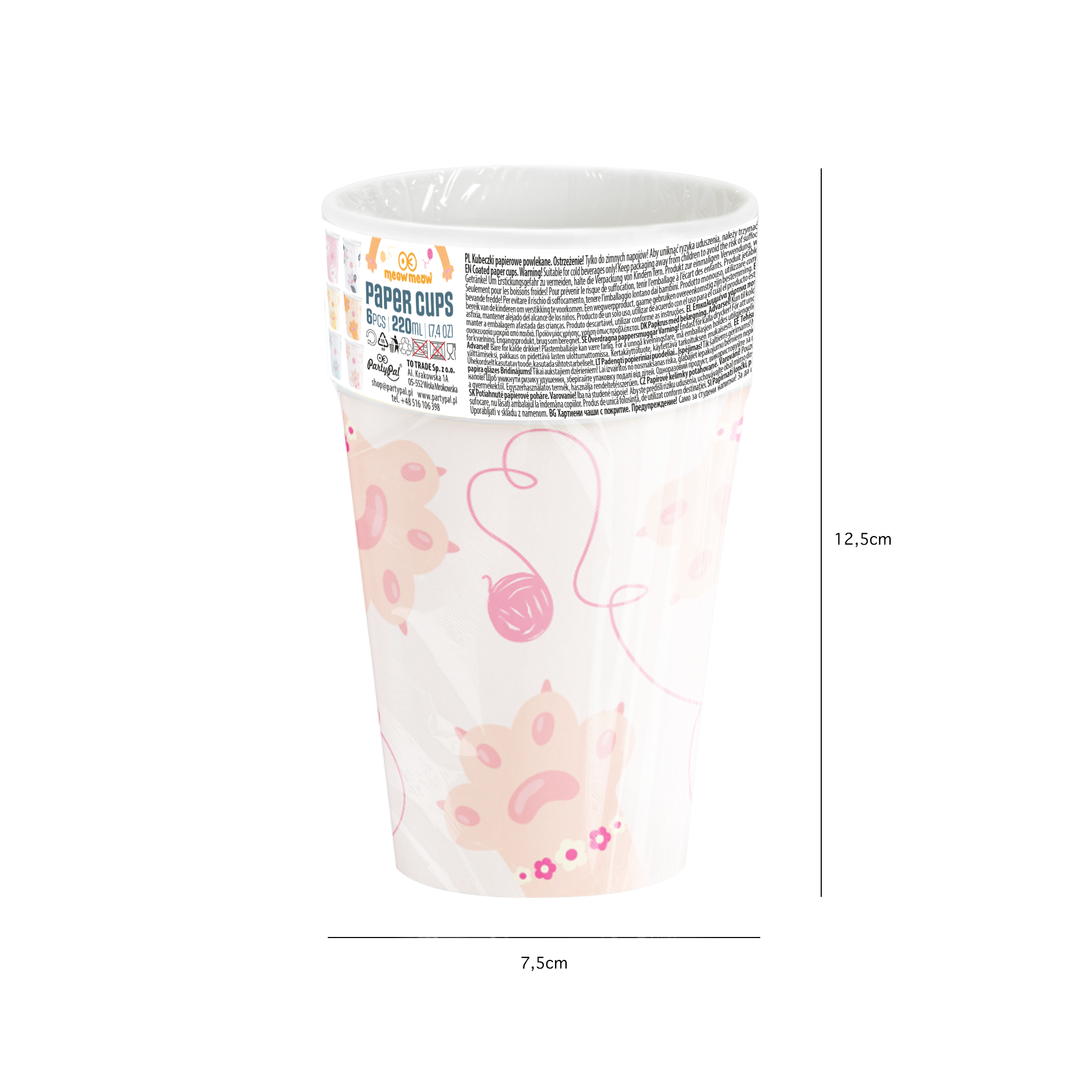 Kubek Kotki 220ml 6szt. zestaw