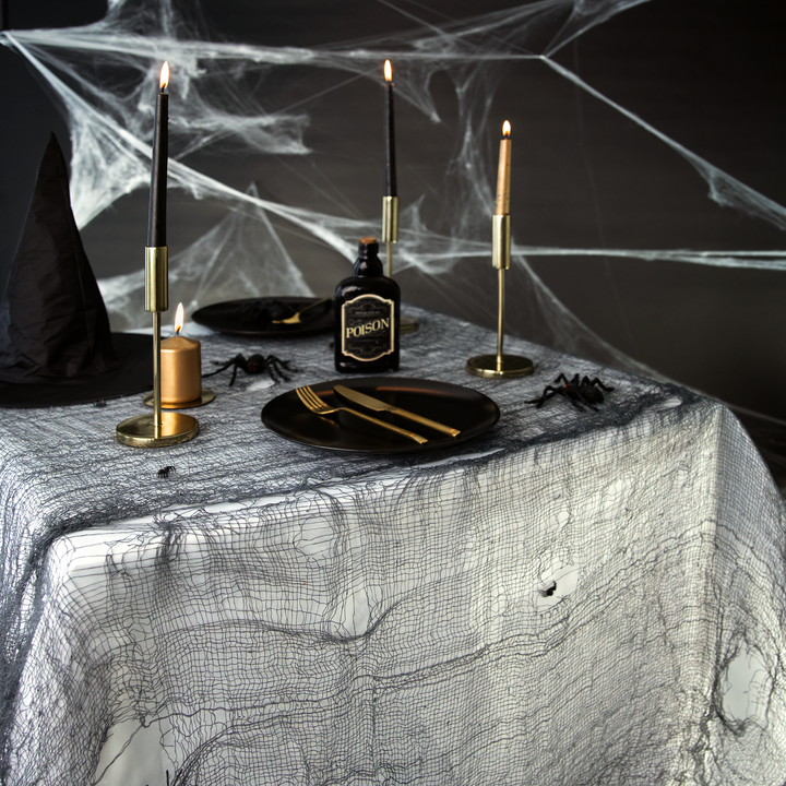 Dekoracja na Halloween szara 210x300cm