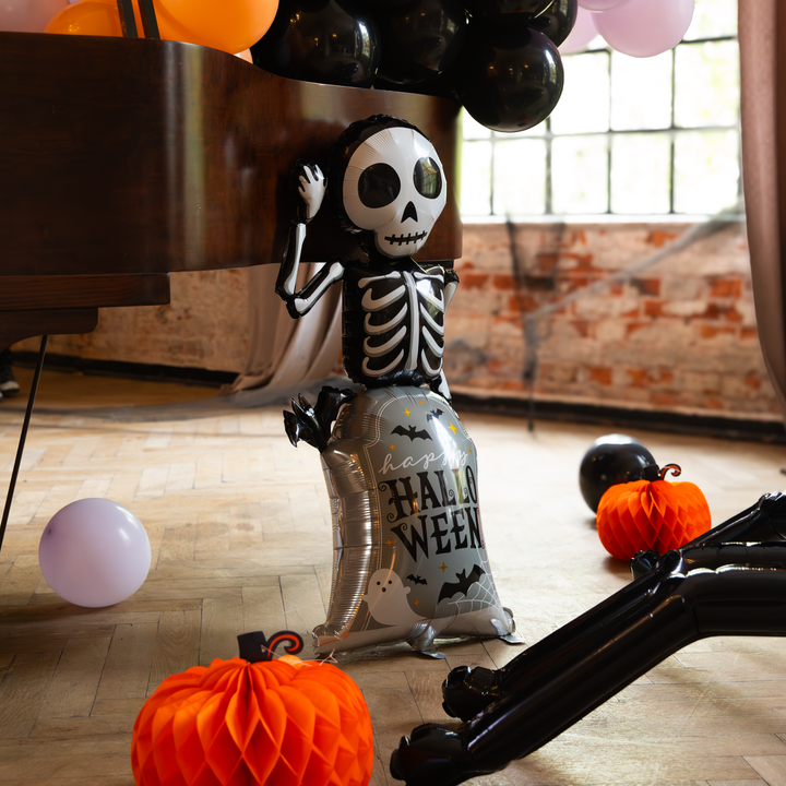 Balon foliowy Szkielet na nagrobku Halloween 58x120,5cm