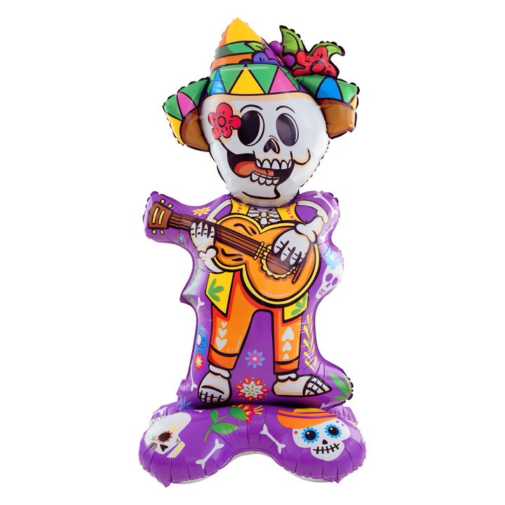 Balon foliowy stojący Szkielet meksykańskie Halloween 155cm