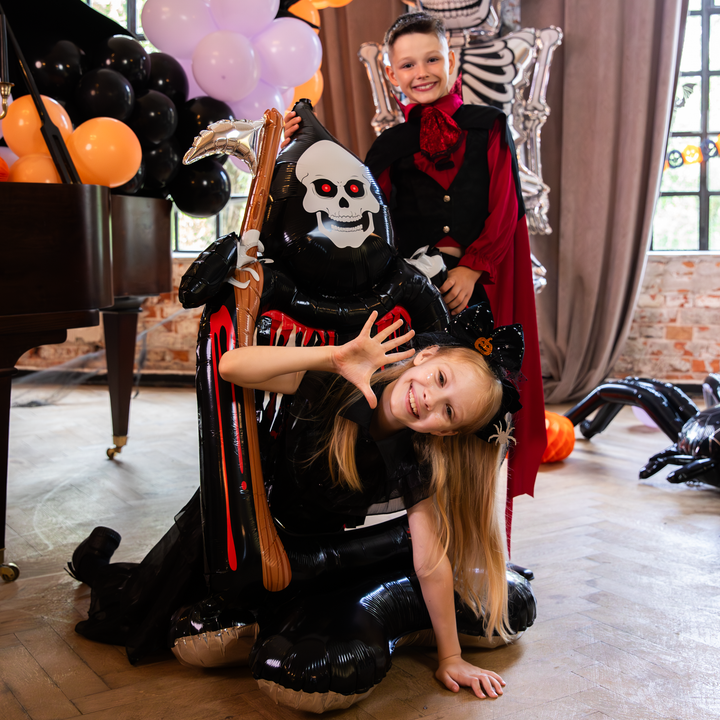 Balon foliowy stojący Śmierć z kosą Halloween 160cm