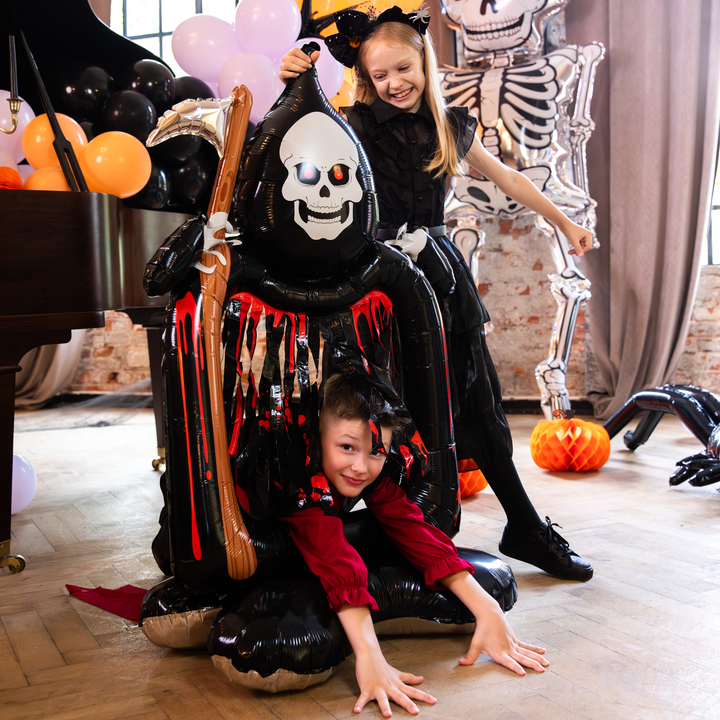 Balon foliowy stojący Śmierć z kosą Halloween 160cm