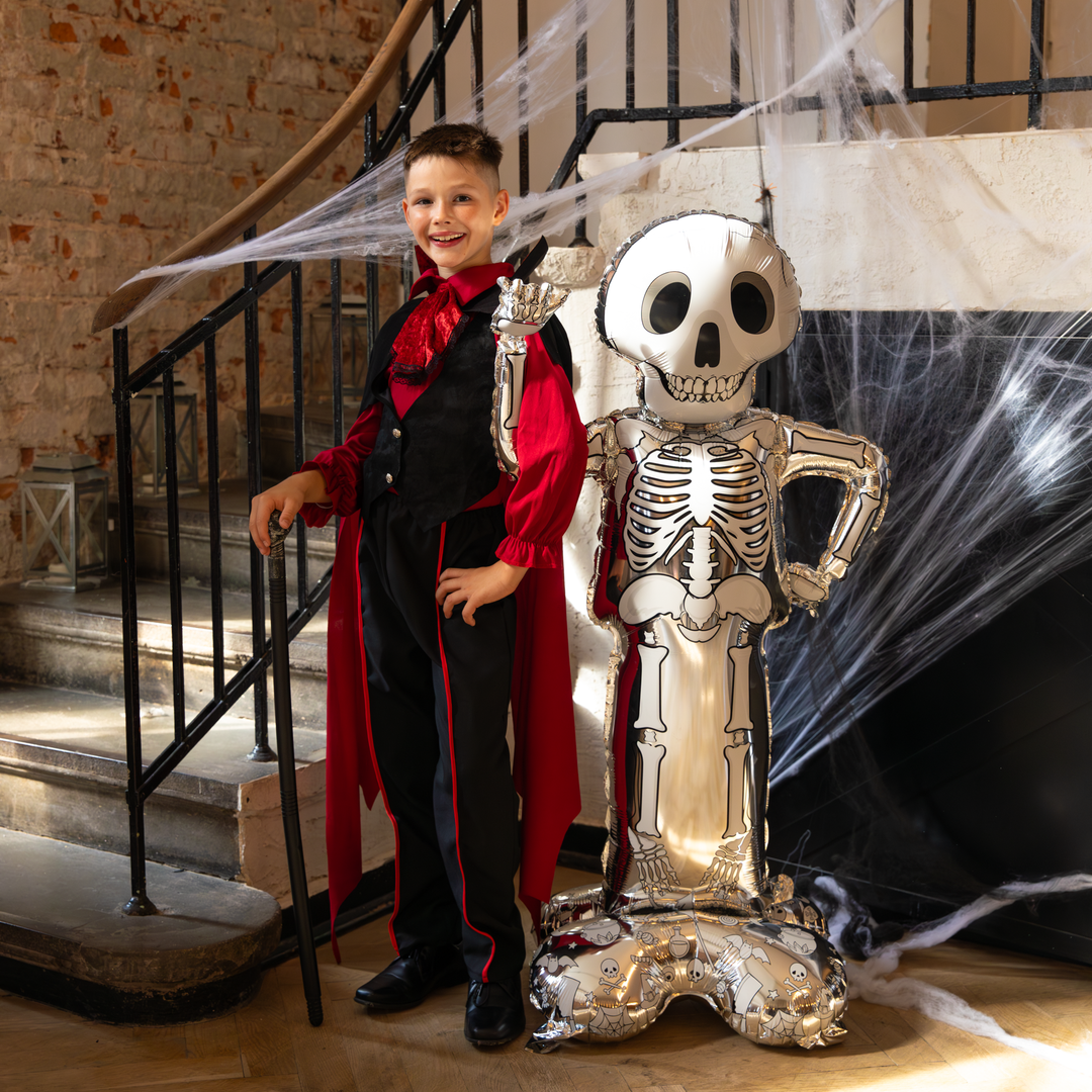 Balon foliowy stojący Kościotrup Halloween 156cm