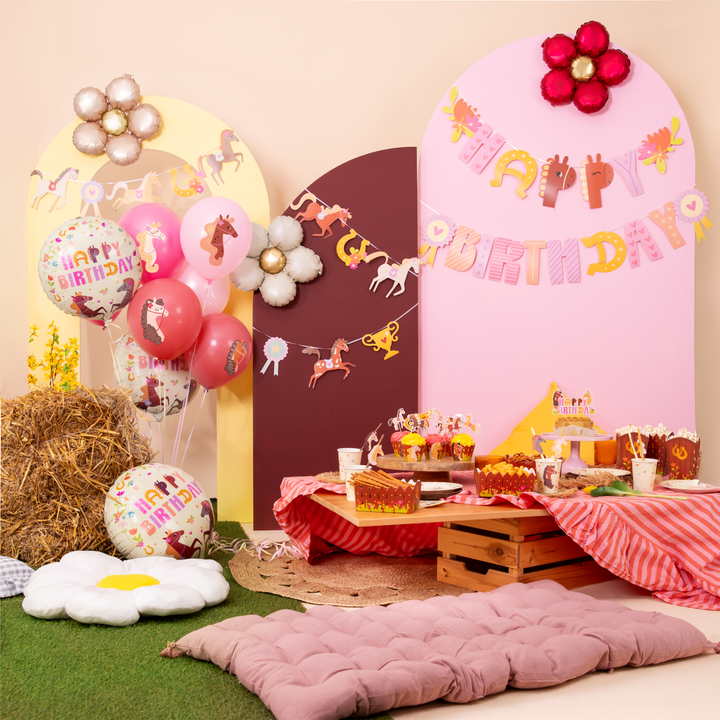 Baner Happy Birthday Koniki 245 x 22,5cm