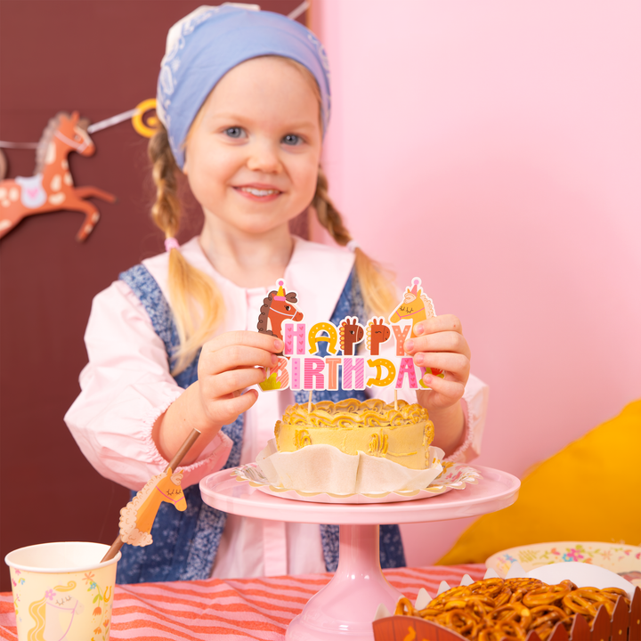 Topper na tort Koniki 1 szt.