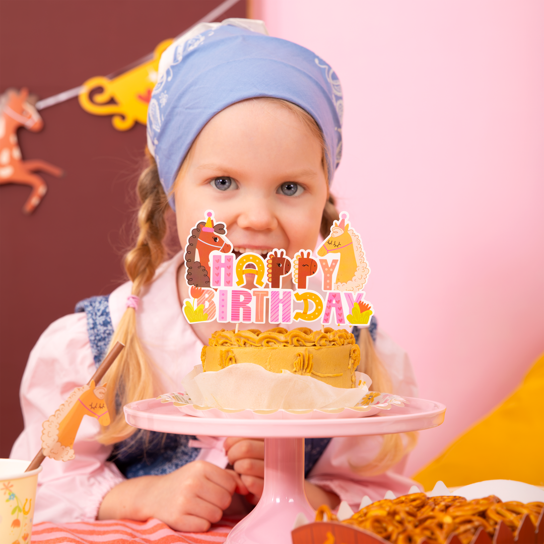 Topper na tort Koniki 1 szt.