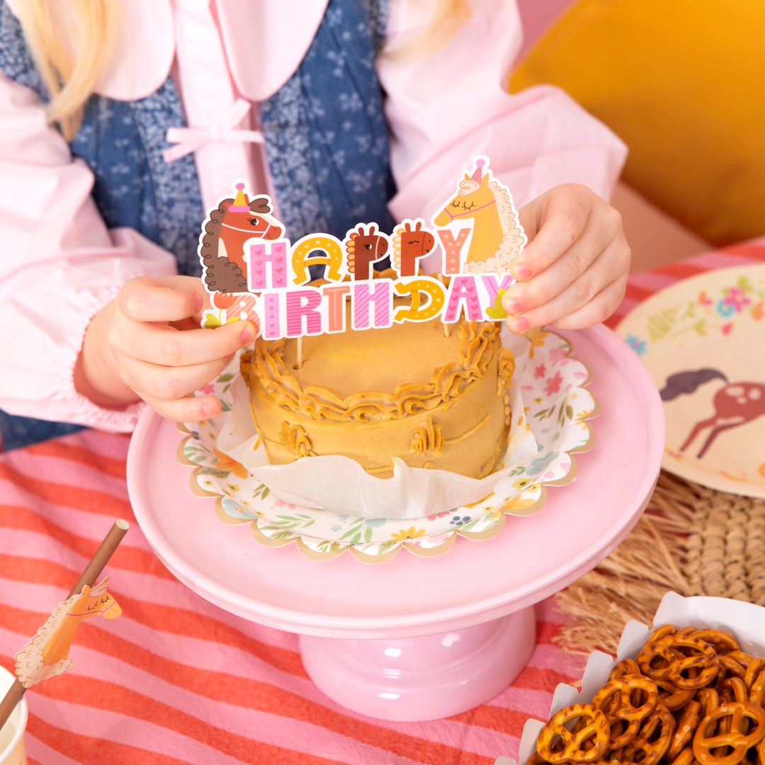 Topper na tort Koniki 1 szt.