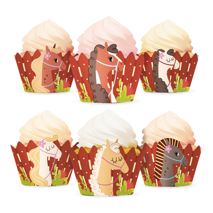 Papilotki do muffinek Koniki 6 szt. zestaw