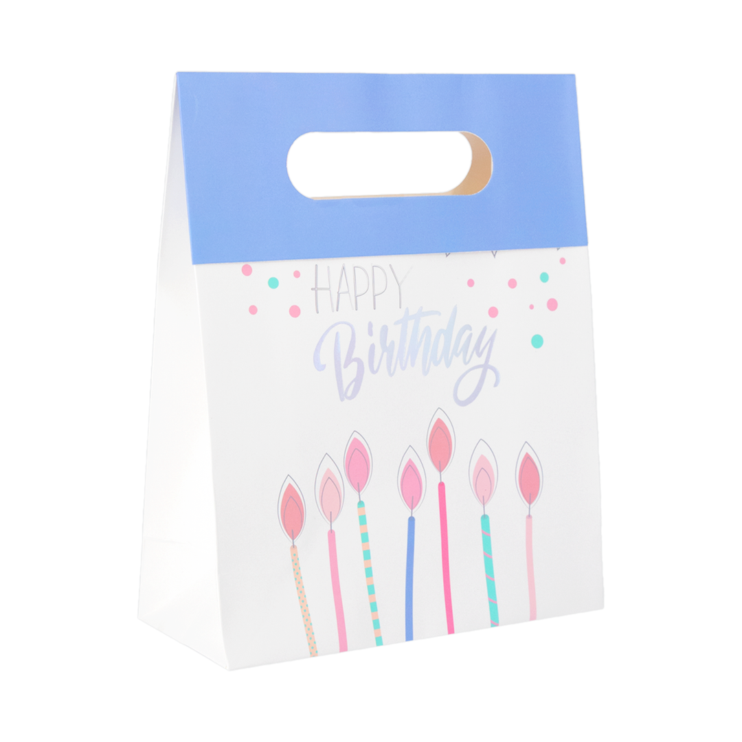 Torebki na prezenty Happy Birthday małe 12szt. mix