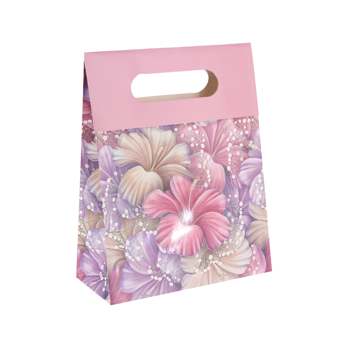 Torebki na prezenty Flora średnie 12szt. mix