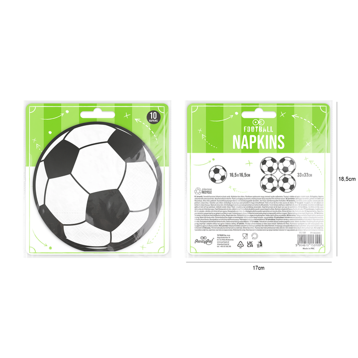 Servietten „Fußball“, 10 Stück