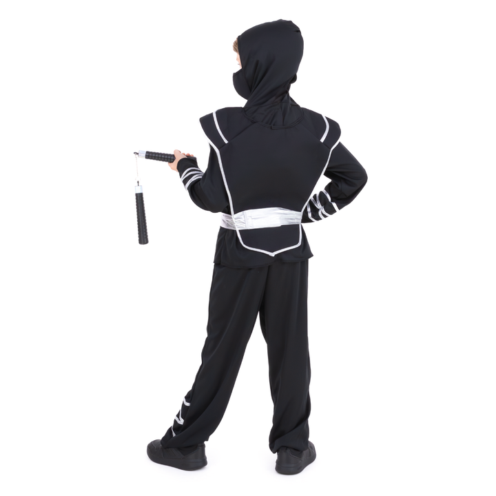 Strój Ninja Srebrny Smok dla dziecka rozmiar S