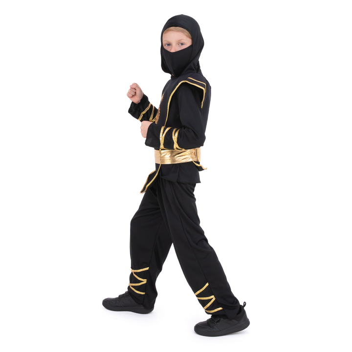 Strój Ninja Złoty Smok dla dziecka rozmiar L