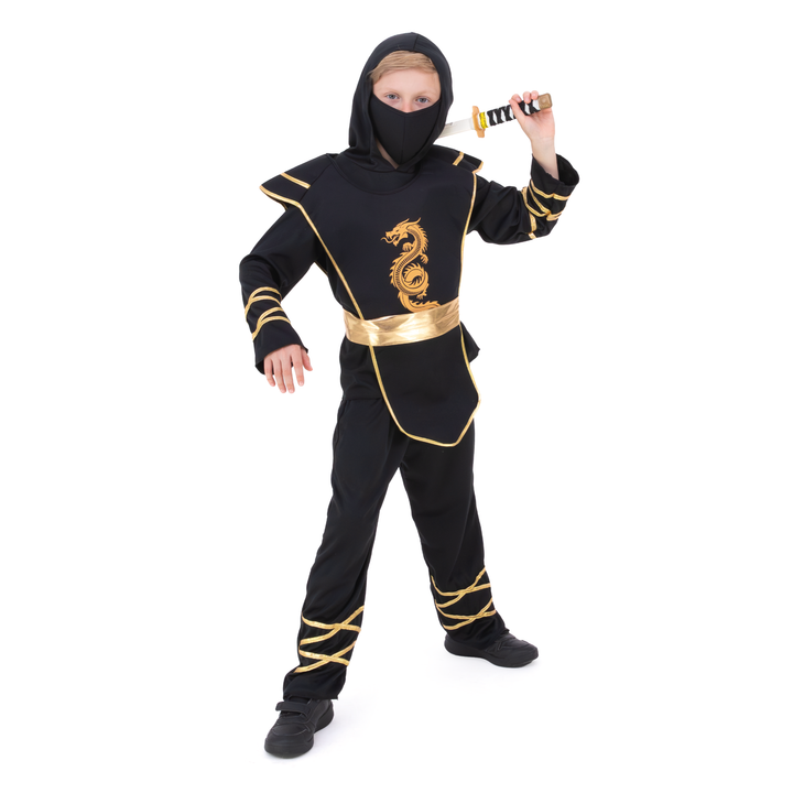 Strój Ninja Złoty Smok dla dziecka rozmiar L