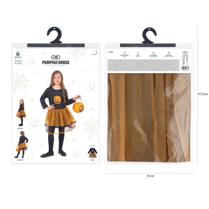 Sukienka Halloween Dynia dla dziewczynki rozmiar L