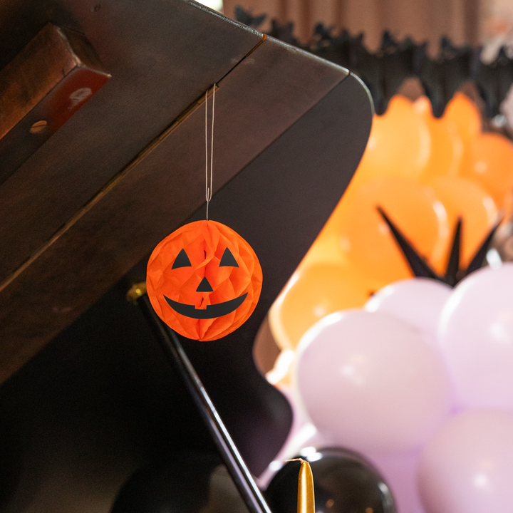 Dekoracja wisząca honeycomb Halloween Dynie 3 szt.