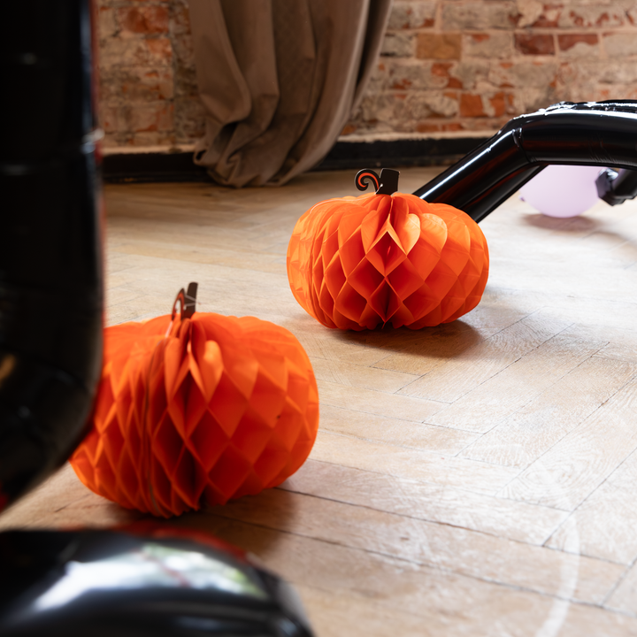 Dekoracja wisząca honeycomb Halloween Dynie 2 szt.