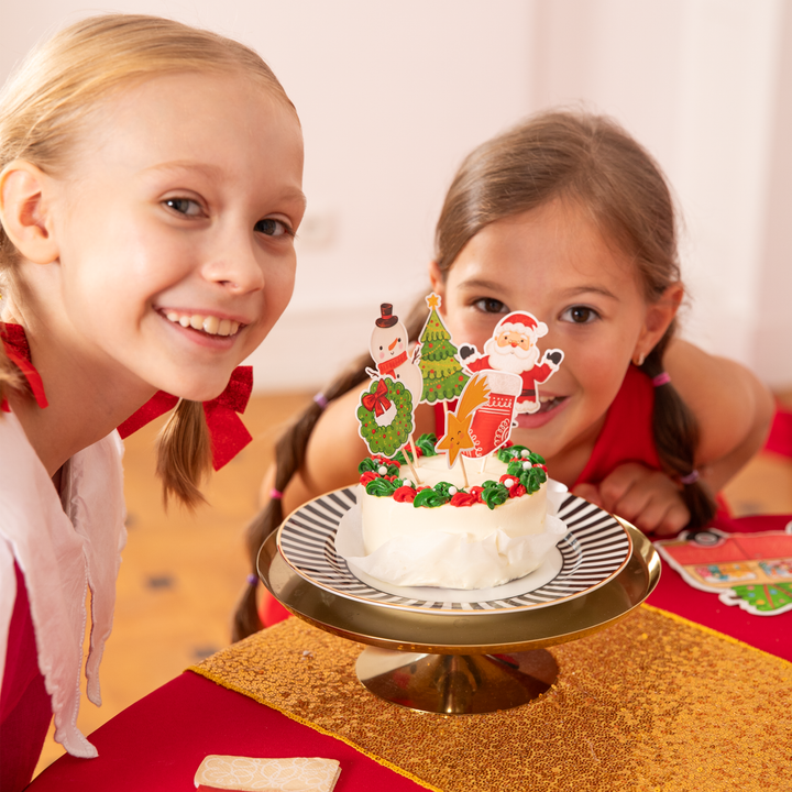 Toppery na tort Boże Narodzenie Świąteczny Mix 6szt.